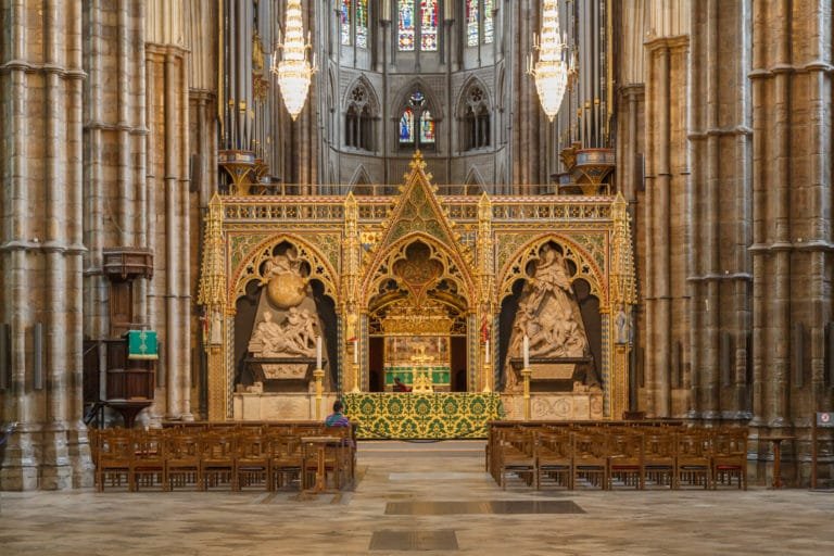 London UK Interior of Westminster Abbey 01